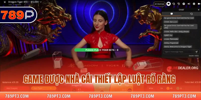 Game được nhà cái thiết lập luật rõ ràng